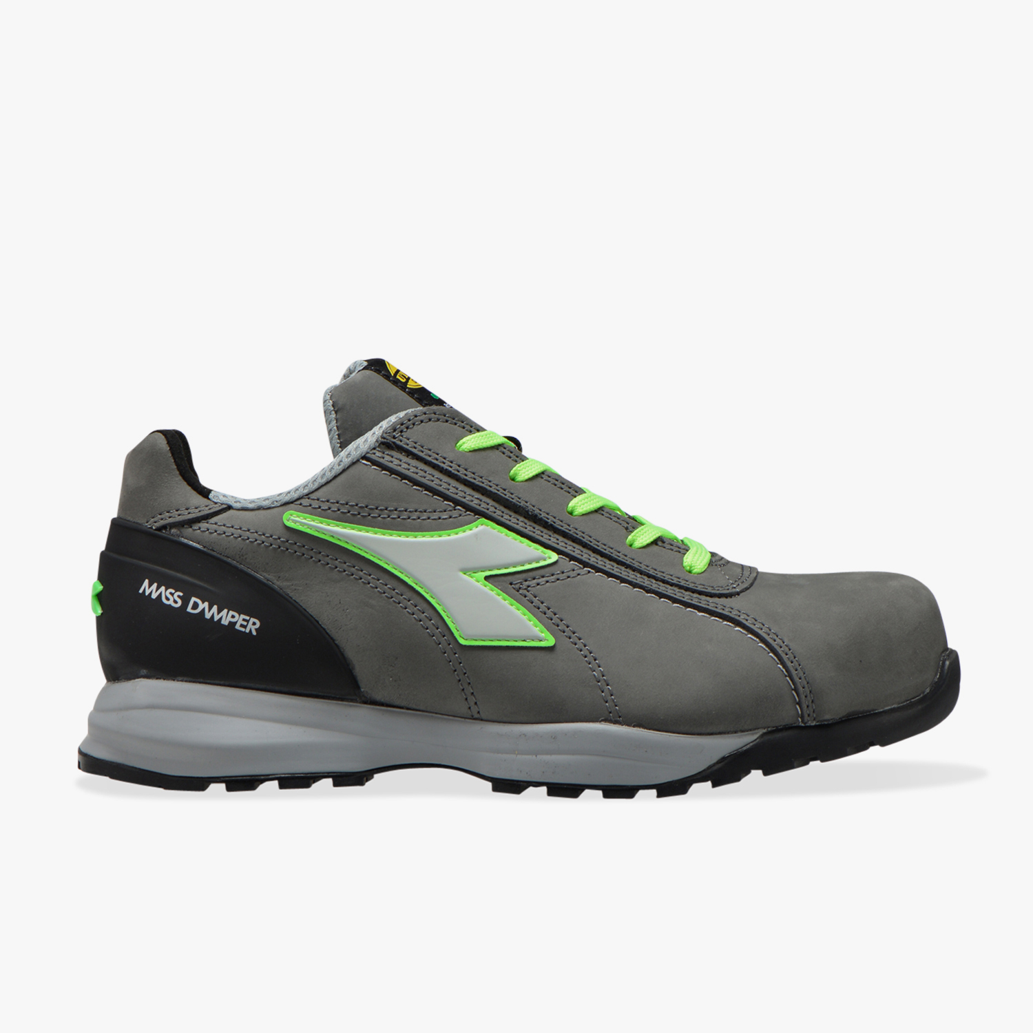 Chaussure de sécurité basse grise-verte DIADORA UTILITY GLOVE MDS LOW S3 HRO SRC - 177664C9546