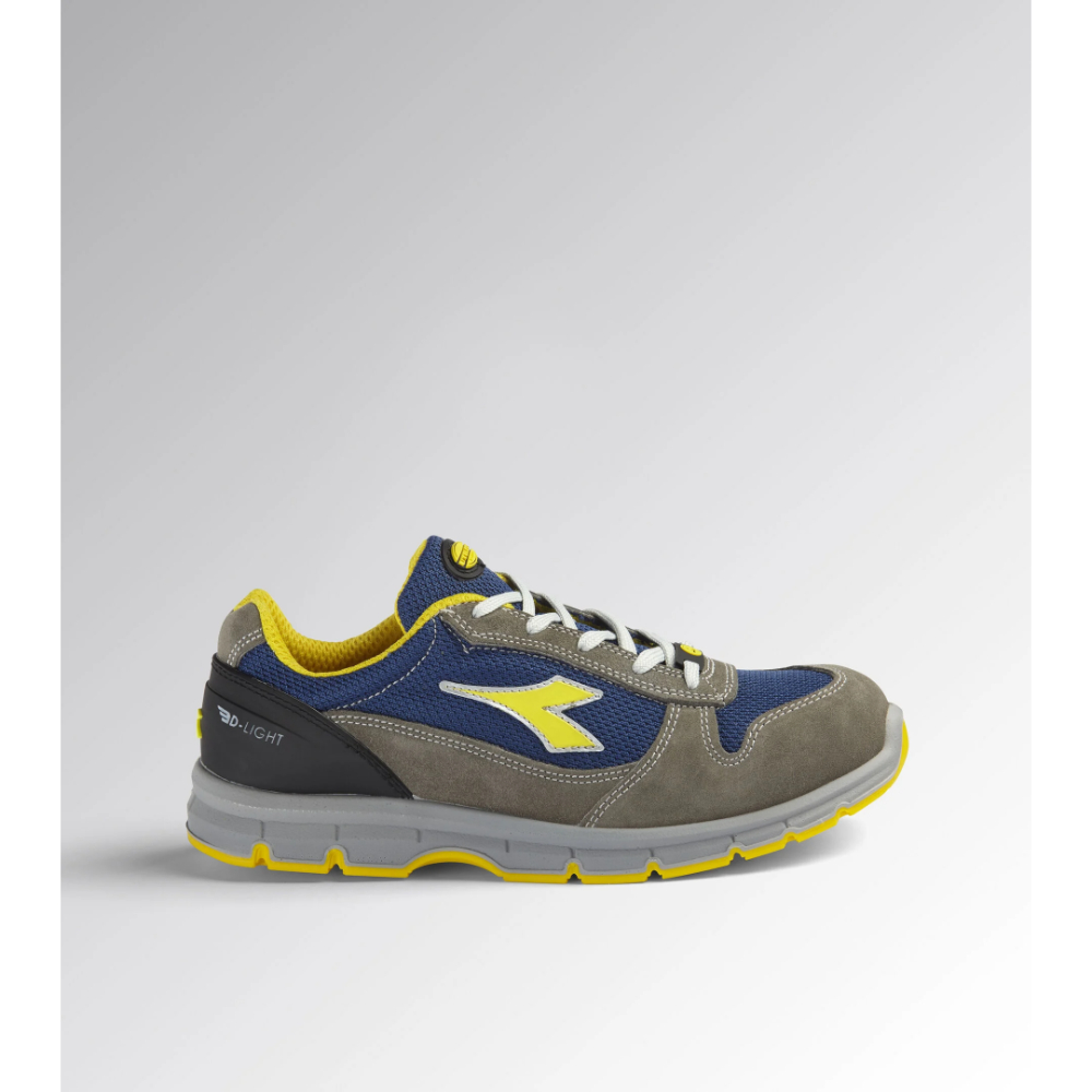 CHAUSSURE DE SECURITE BASSE DIADORA LOW RUN II TEXTILE S3S FO SR ESD GRIS CHÂTEAU/BLEU ENSEIGNE -181156C4906