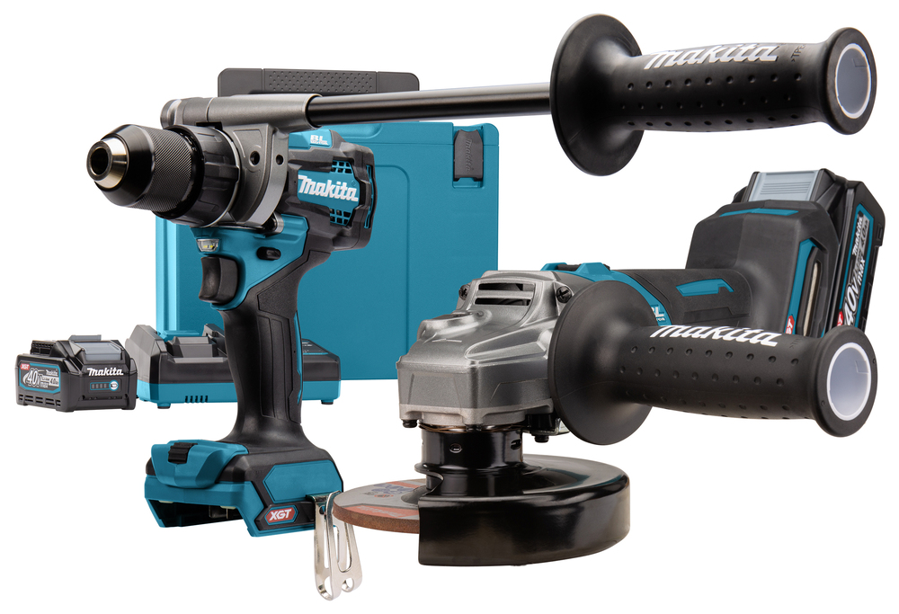 Ensemble de 2 machines MAKITA 40 V max Li-Ion 4 Ah XGT (DF001G + GA005G) DK0124G201
