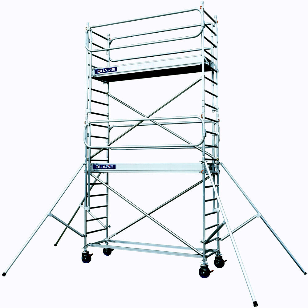 Echafaudage roulant aluminium DUARIB DOCKER2 85 largeur 254 hauteur travail 7m90 lisses/sous lisses - 7125060