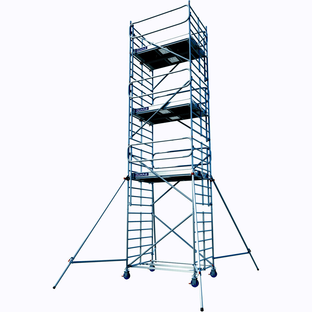 Echafaudage roulant aluminium DUARIB Docker2 150 205 hauteur travail 3,90 m lisses/sous lisses - 7220020