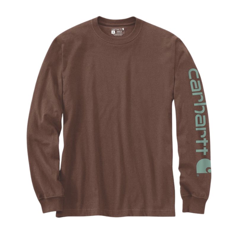 T-shirt Sleeve Logo Manches Longues - Marron B86 - CARHARTT - EK231