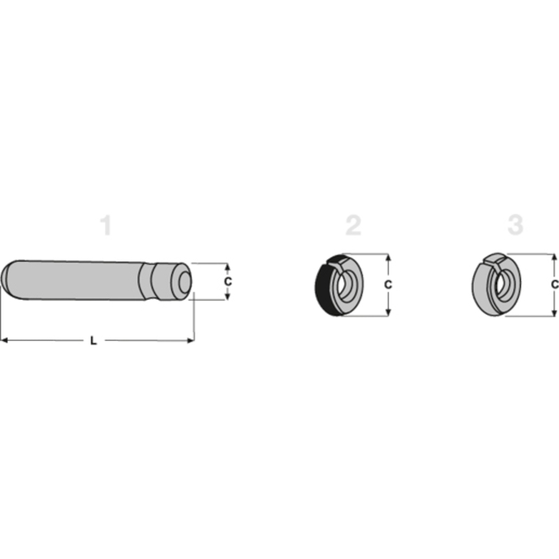 Rondelles de clavettage pour dents type caterpillar  - E380.1