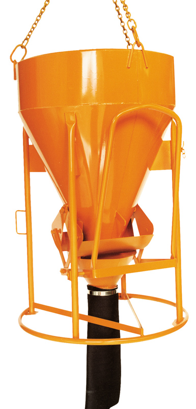 Benne à béton EICHINGER 2500 L à tuyau cylindro-conique à entonnoir-Mécanique sans volant-101617