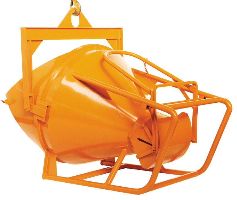 Benne à béton EICHINGER 400 L à fond ouvrant couchée-Mécanique avec volant-1019V7