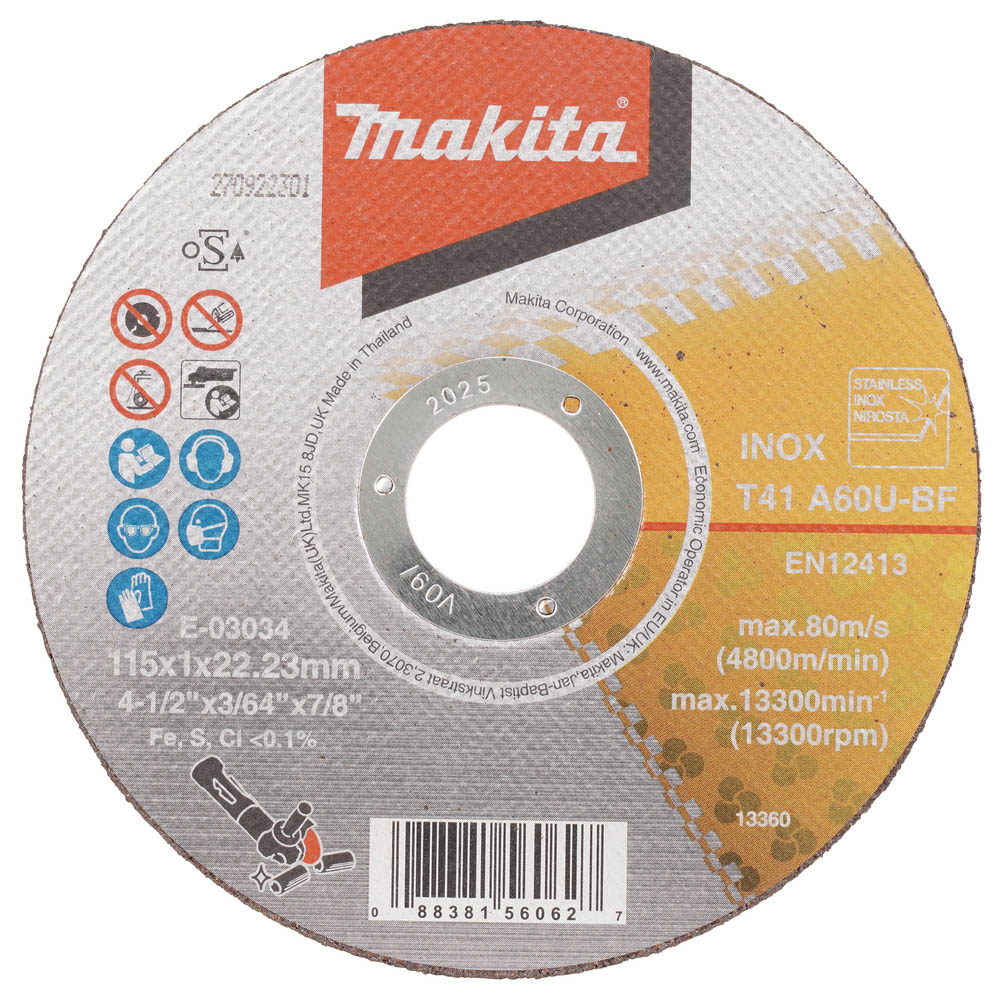 DISC TRONC TMET 115X1,0 A60T MAKITA - E03034