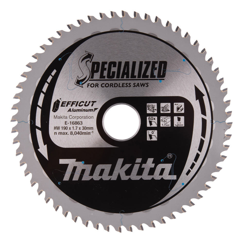 LAME CARB ALU EFFICUT 190X30MM 60D MAKITA - E16863