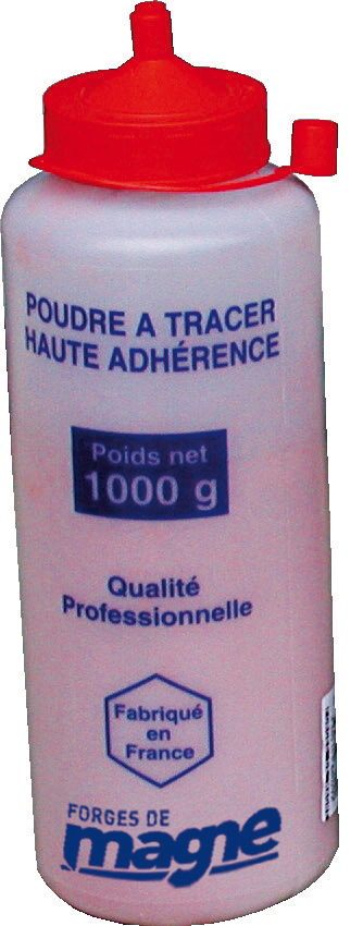 POUDRE À TRACER ROUGE (FLACON DE 1000GR) HAUTE ADHERENCE FORGES DE MAGNE - 388029