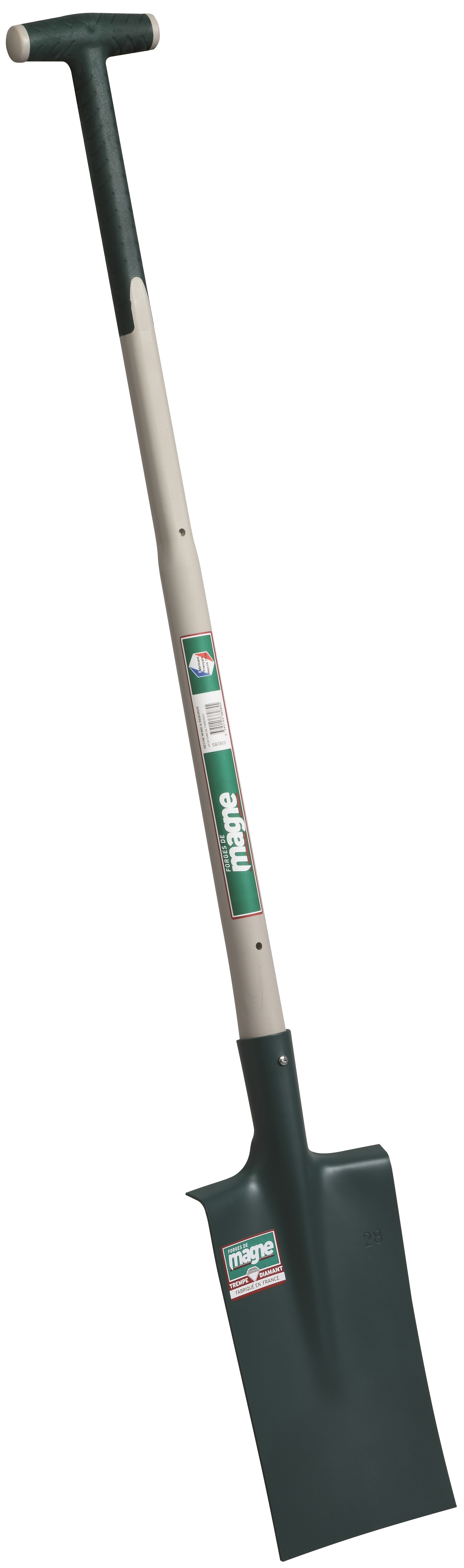 BECHE NORD À REBORDS 28CM EMMANCHE BEQUILLE FIBRE FIBRERGO© FORGES DE MAGNE - 538285