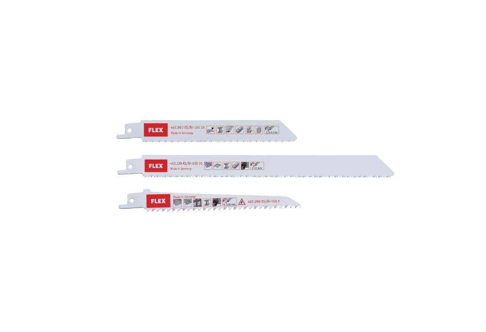 Jeu de lames de scie sabre FLEX pour pvc/bois/métal - 462179