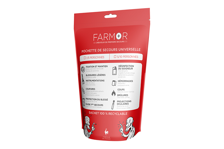 Pochette de secours FARMOR 'Universelle' 5/10 personnes - POC3517PE
