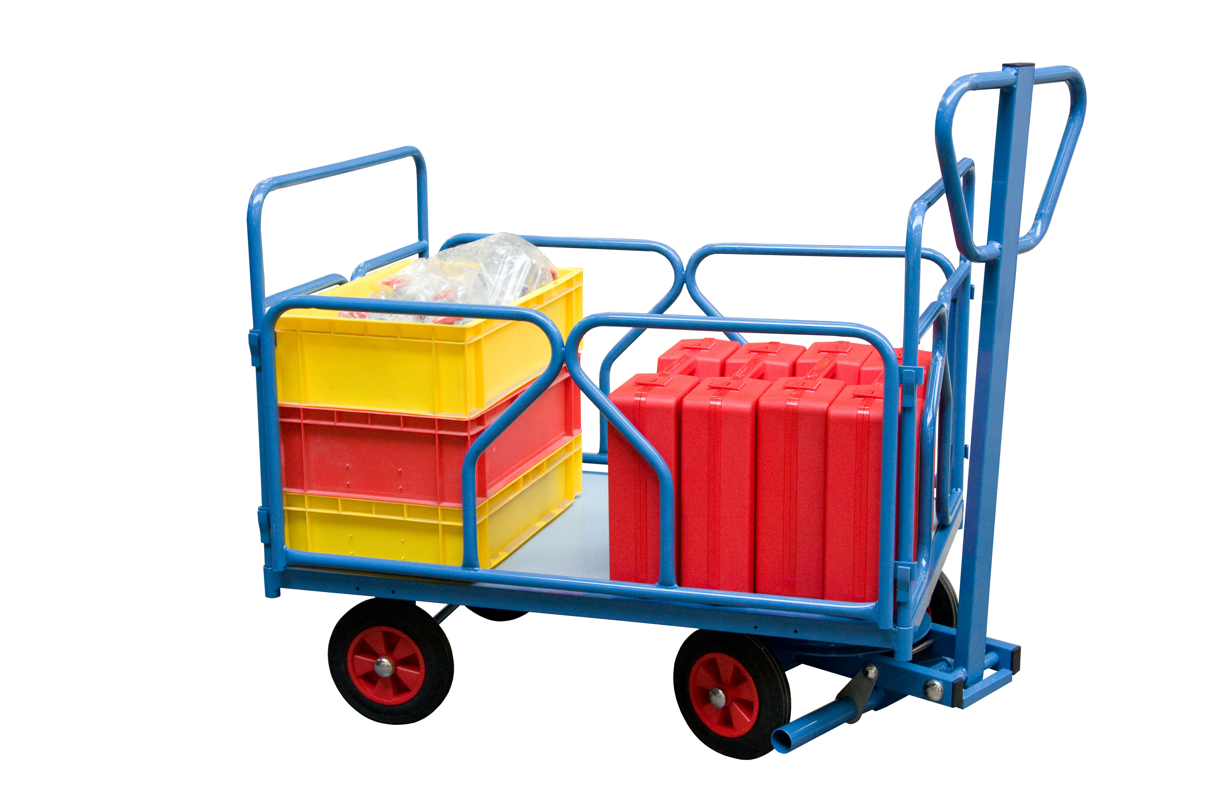 Chariot 500 kg 1200 x 800 mm pivotant dossier ridelle tube FIMM - 800007112