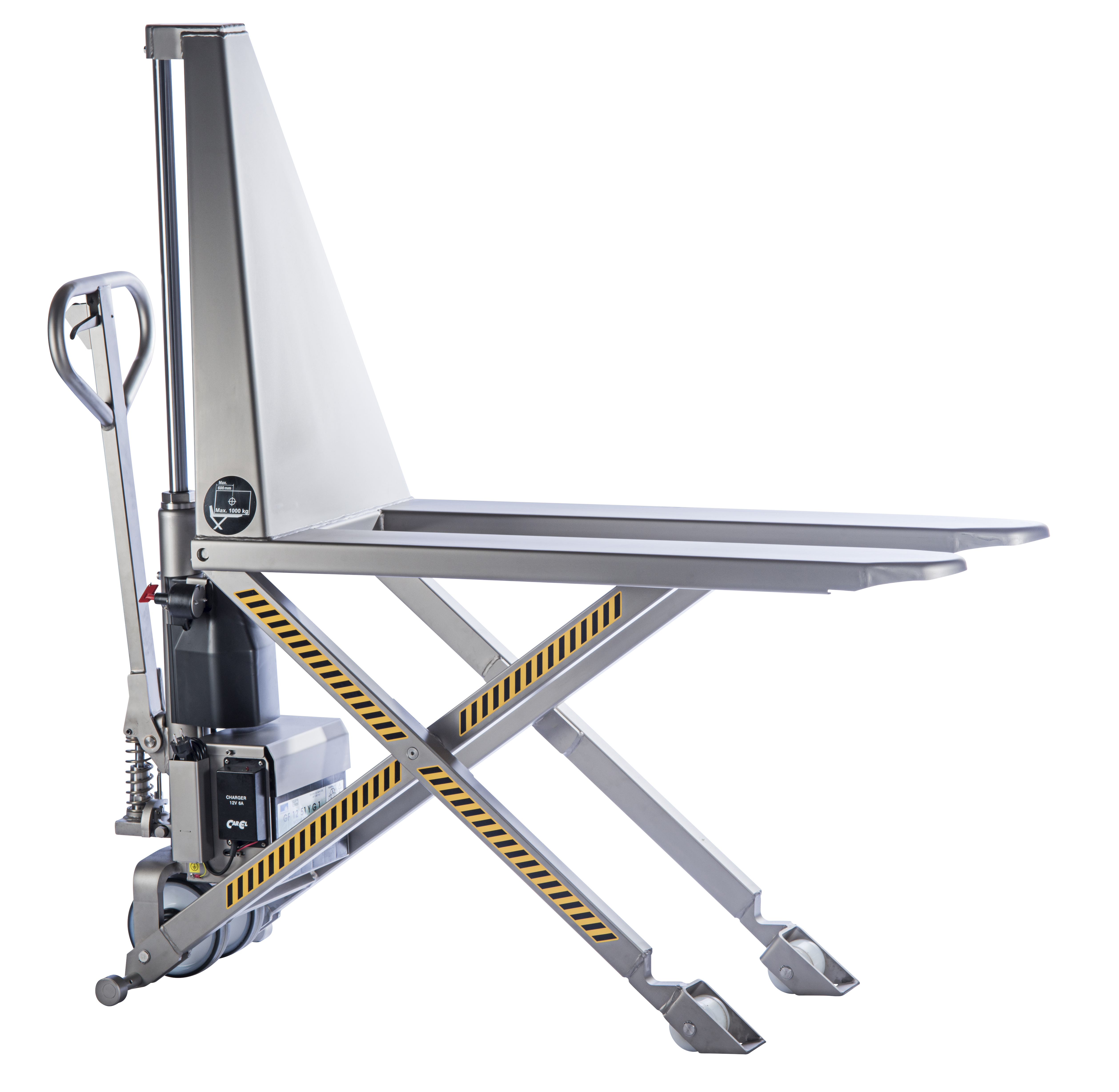 Transpalette haute levée électrique 1000 kg inox fourche 1200 mm FIMM - 855010421