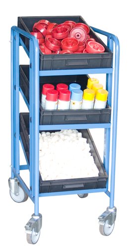 Servante plateau inclinable 3 plateaux tôle+bacs 400x600mm FIMM - 880006501