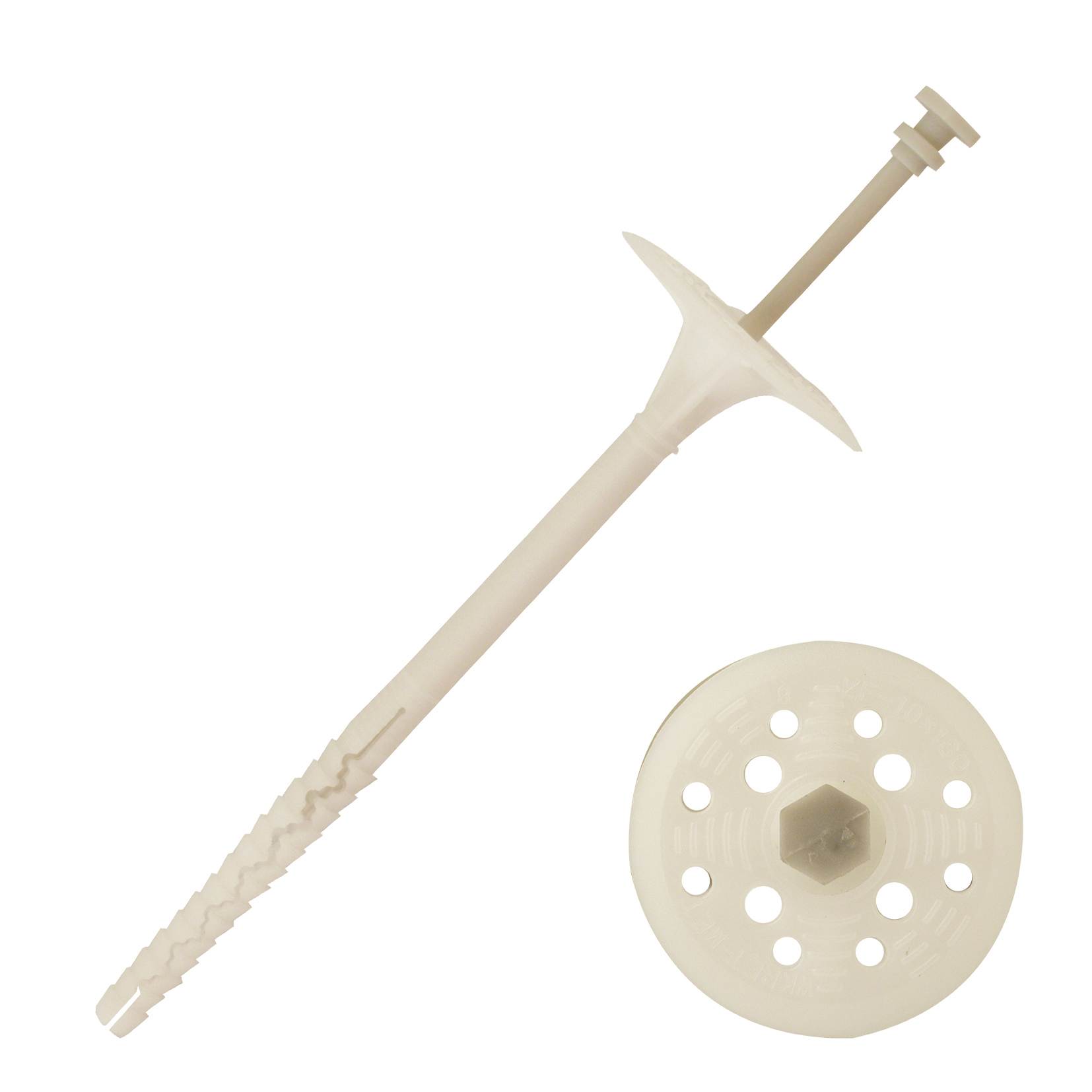 100 fixations d'isolant longue expansion -maçonnerie- clou polyamide - Ø10x300mm - SCELL-IT - FILONG10300