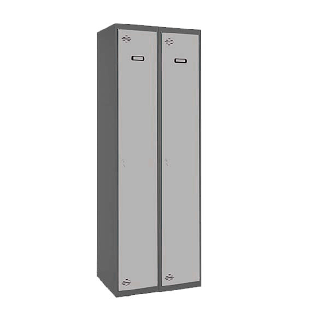 Vestiaire métallique monté 1800x600x500 - 1 niveau Anthracite/Gris - SIMON RACK - 8425437106101