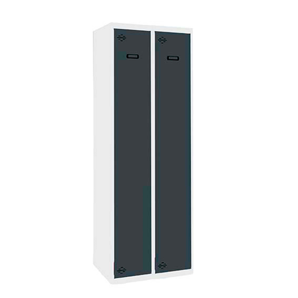 Vestiaire métallique monté 1800x600x500 - 1 niveau Bleu/Anthracite - SIMON RACK - 8425437107641