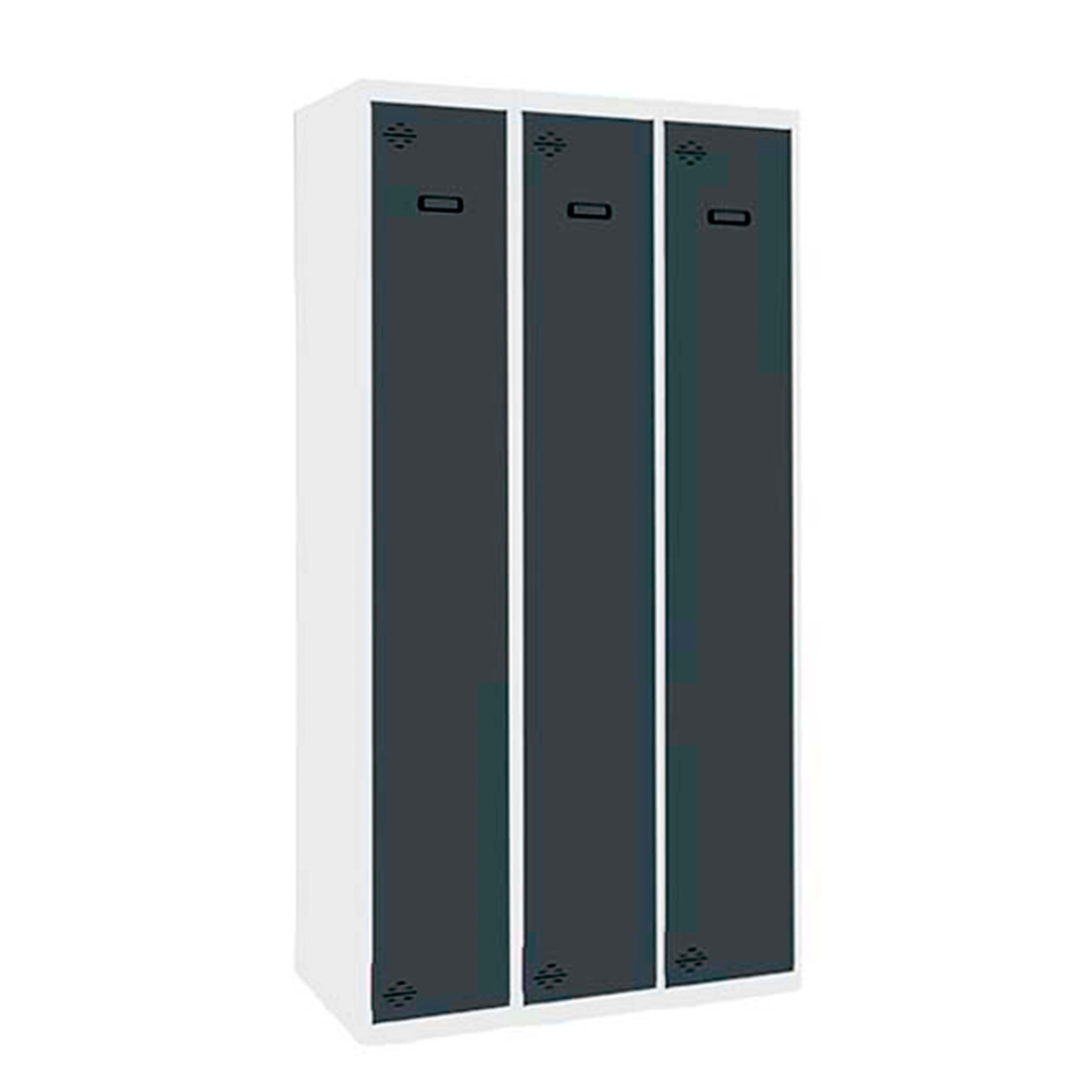 Vestiaire métallique monté 1800x1200x500 - 1 niveau Bleu/Anthracite - SIMON RACK - 8425437107696