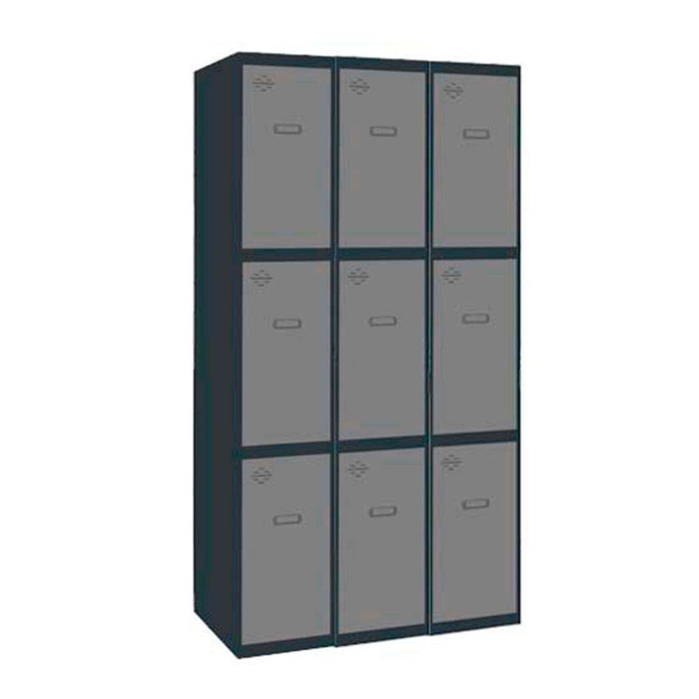 Vestiaire métallique monté 1800x900x500 - Anthracite/Gris - SIMON RACK - 8425437106255