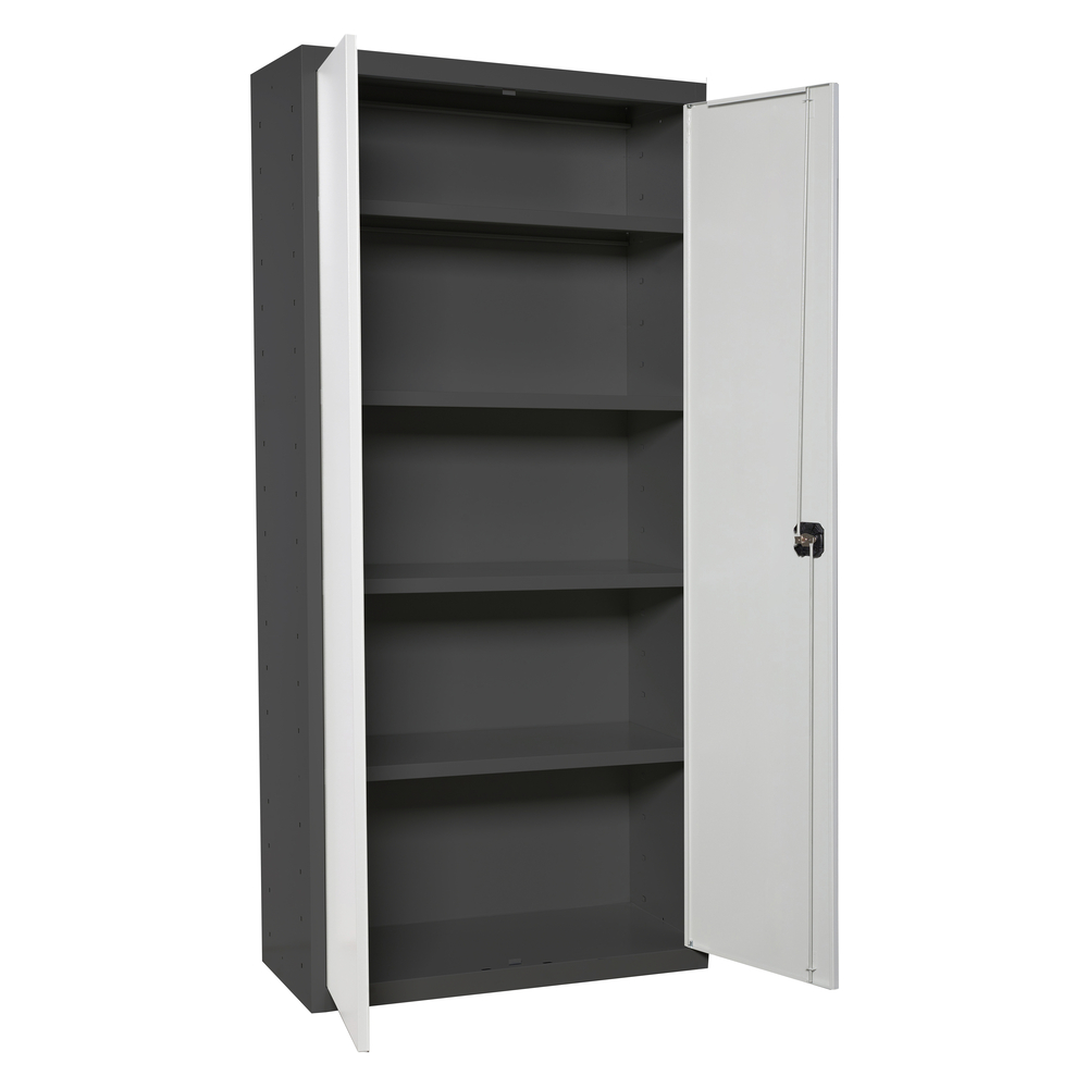 Vestiaire métallique monté 1800x600x400 - 4 niveaux Anthracite/Bleu - SIMON RACK - 8425437105739