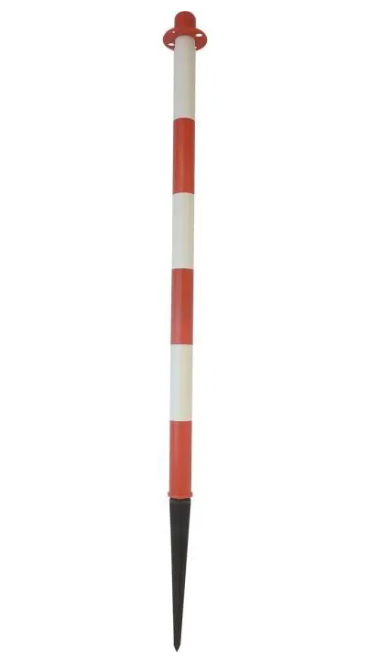 Poteau plastique avec base lestable rouge et blanc VINMER - 186001