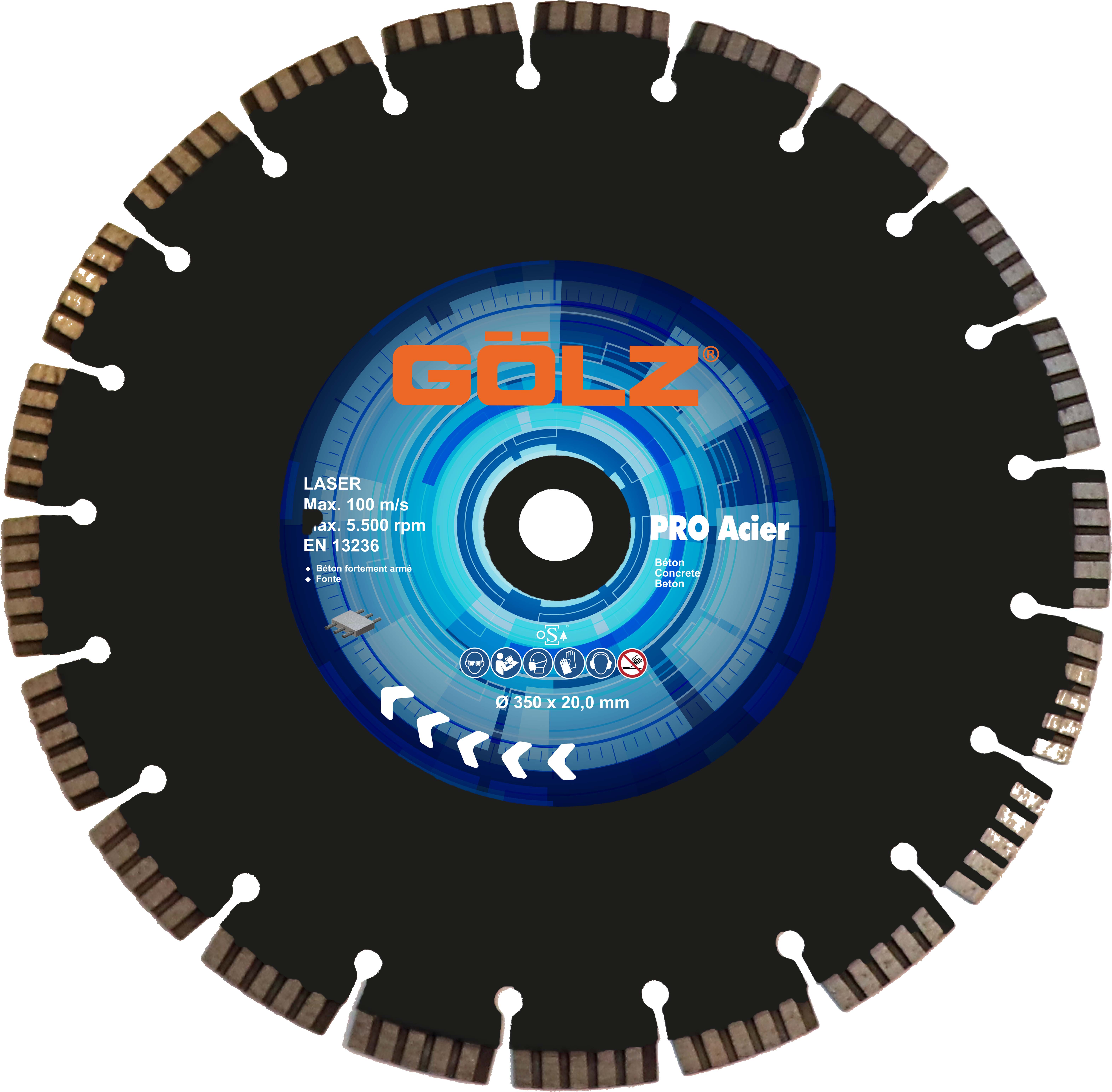 Disques Pro Acier ø300 A20,0 GOLZ - PROACIER300
