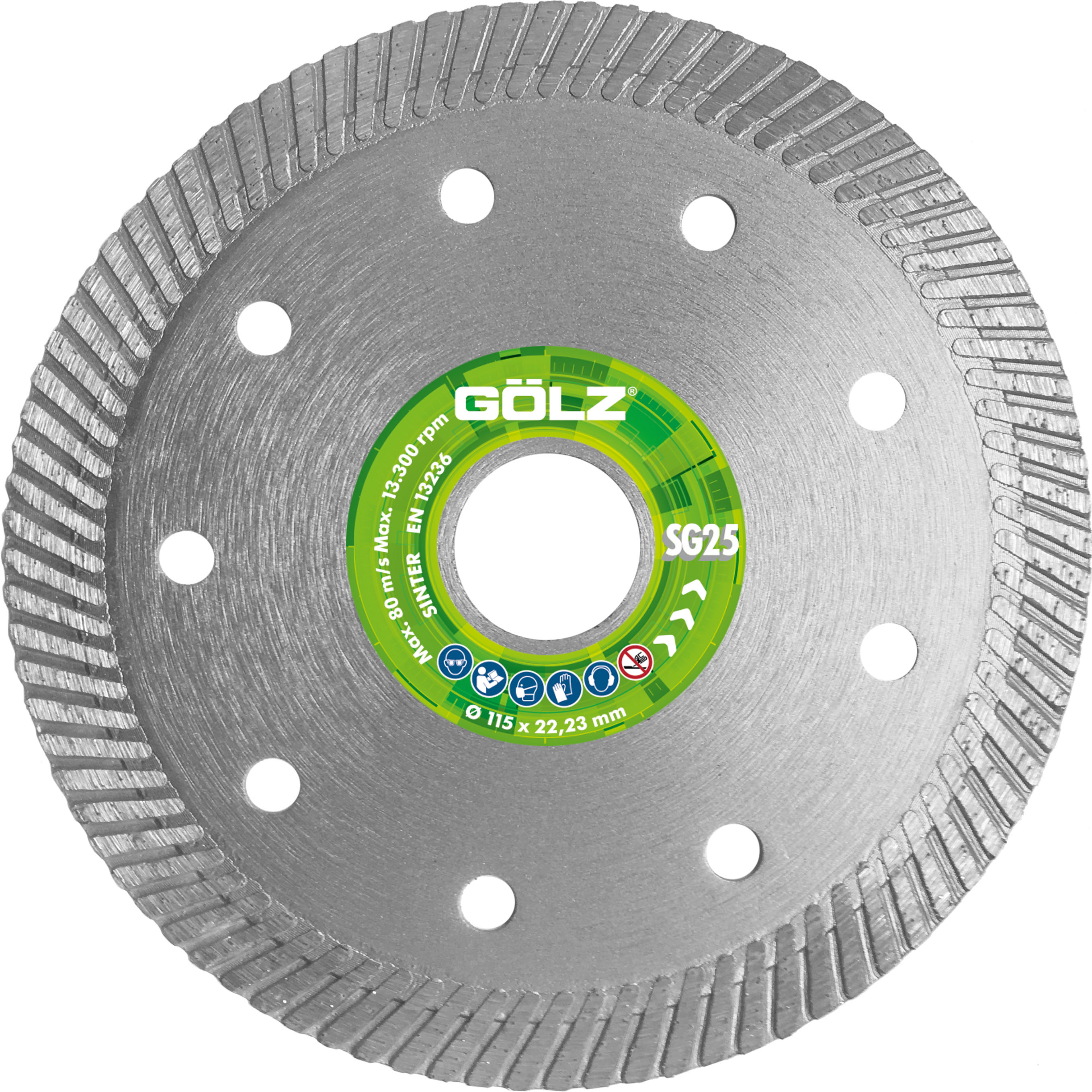Disques SG25 ø115 22,2 GOLZ - SG25115F