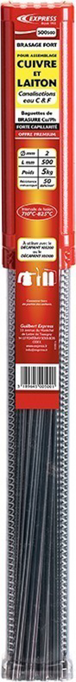 BAGUETTES DE BRASURE - EXPRESS POUR CANALISATIONS EAU CHAUDE ET FROIDE - EXPRESS - 500500