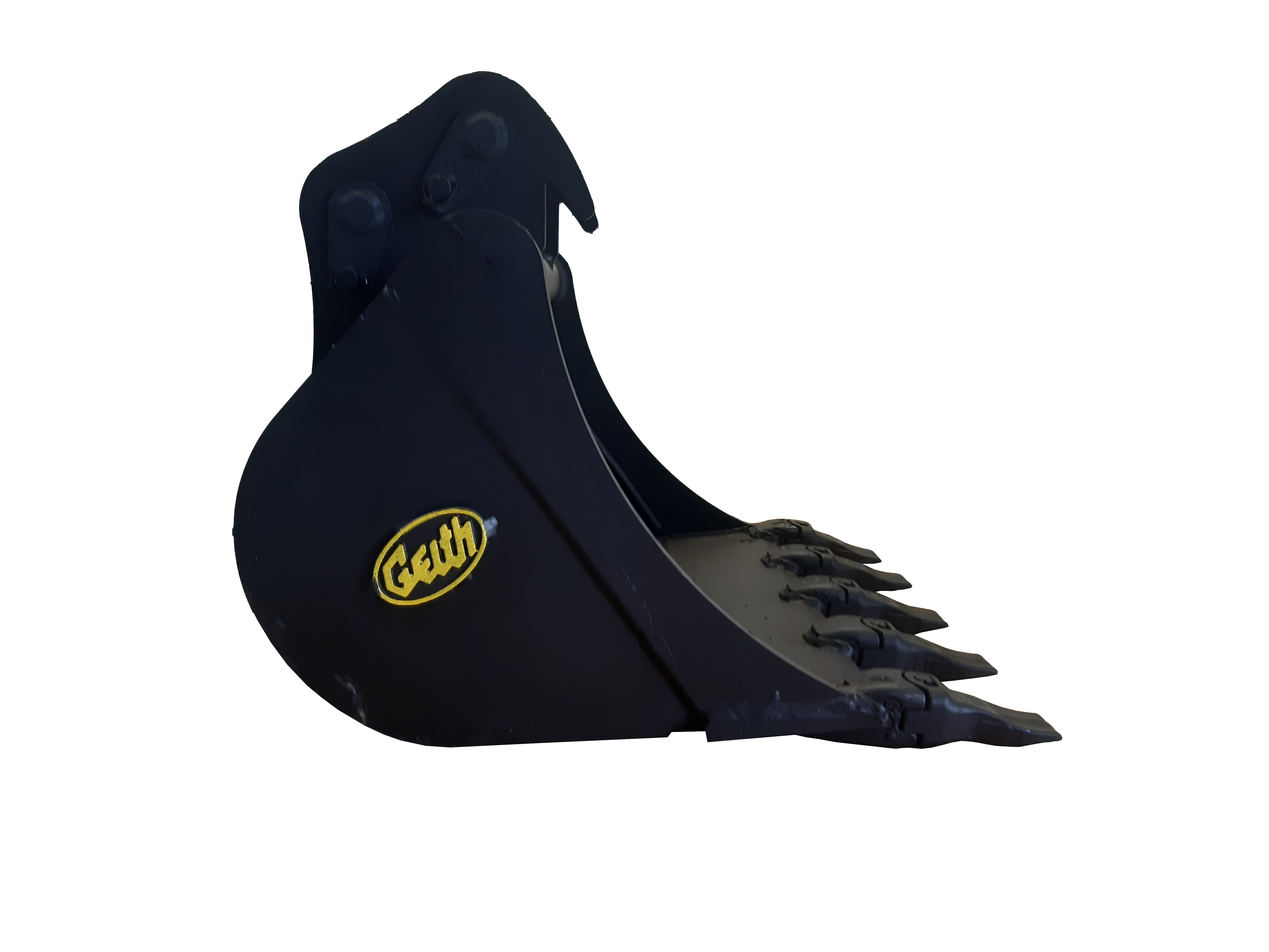 Godet de terrassement 600 mm Geith avec dents Feurst FKMCE pour attache rapide JCB 8025-8026- H03600JCB