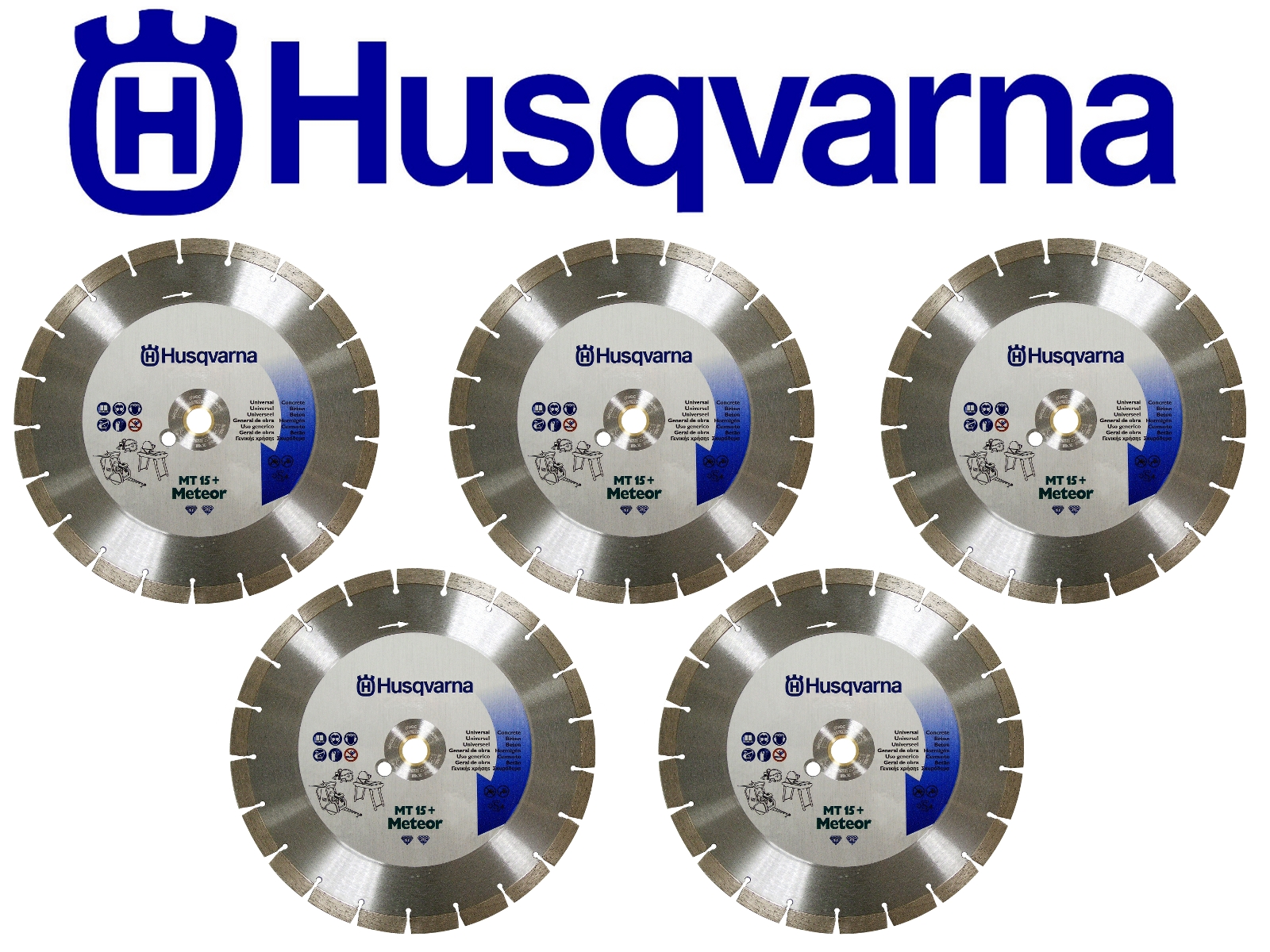PACK 5 DISQUES DIAMANTS HUSQVARNA BETON Ø 300 MM MT15+