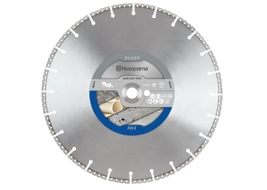 DISQUE DIAMANT HUSQVARNA VARI CUT FR3 RESCUE BLADE POUR LE SECOURISME Ø 350 MM POUR FER ET FONTE DUCTILE 25.4- 574854001
