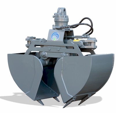 Benne de terrassement avec vérin horizontal pour charger et creuser sans moteur de rotation IDROBENNE - BMO210S