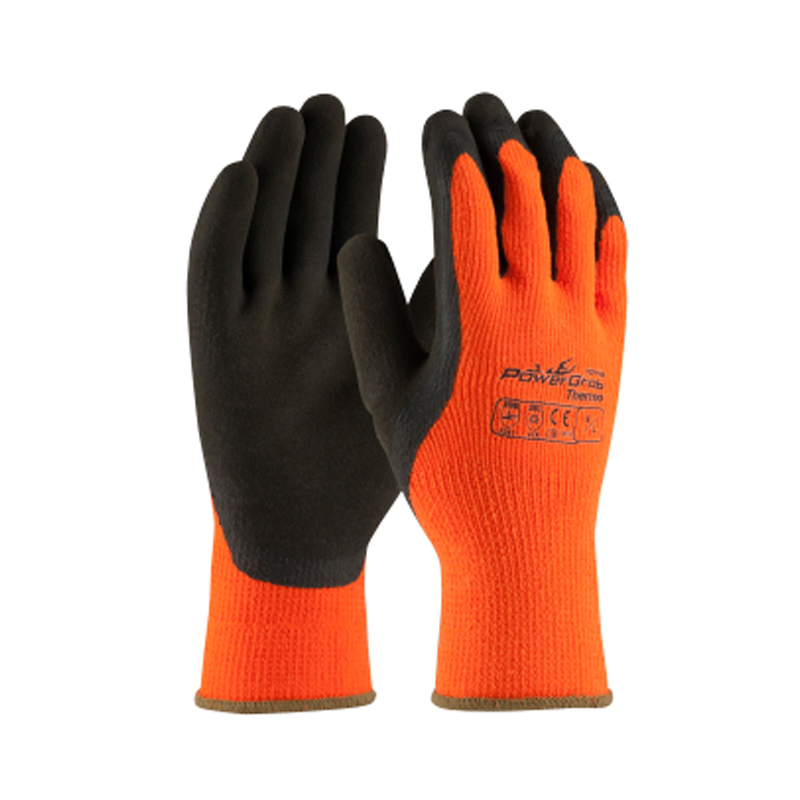 Gants de travail PowerGrab thermiques en tricotés Orange HV - Lot de 12 - G-TEK - 41-1400
