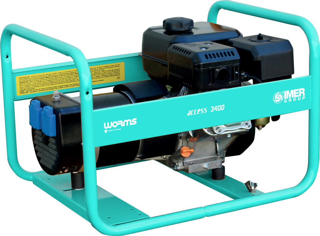 Groupe électrogène ACCESS 3400 2,7kW essence mono WORMS IMER