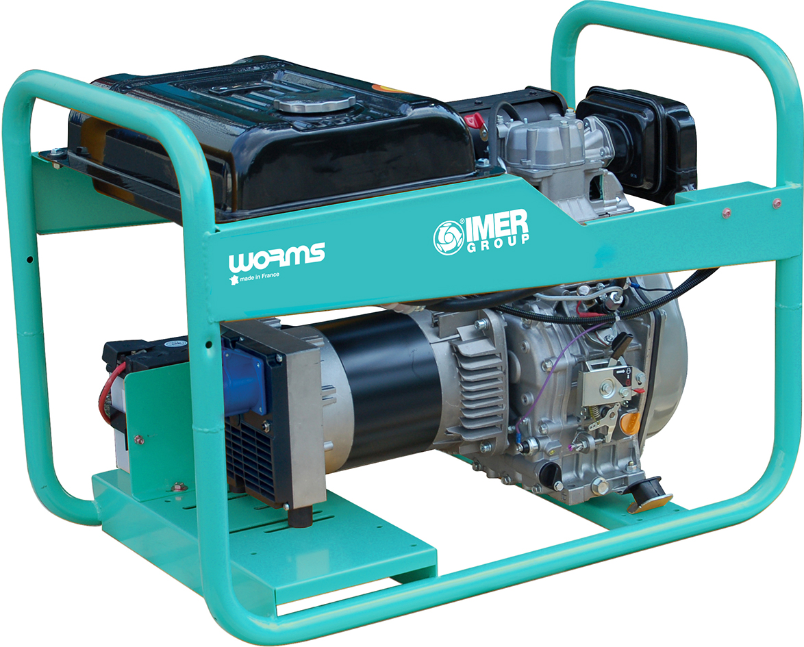 GROUPE ÉLECTROGÈNE WORMS DIESEL 6,4KVA + KIT BROUETTE -MASTER 6010DXL15