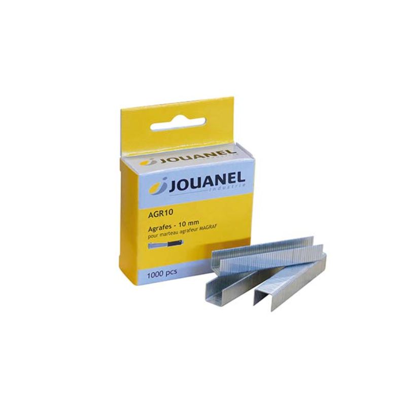BOÎTE 1000 AGRAFES 10 MM POUR MAGRAF - JOUANEL INDUSTRIE - AGR10 BOÎTE 1000 AGRAFES 10 MM POUR MAGRAF - JOUANEL INDUSTRIE - AGR10