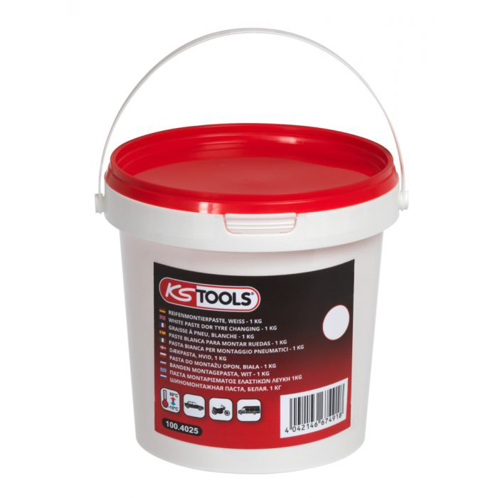 Seau de graisse à pneus blanche, 1 kg KSTOOLS - 100.4025