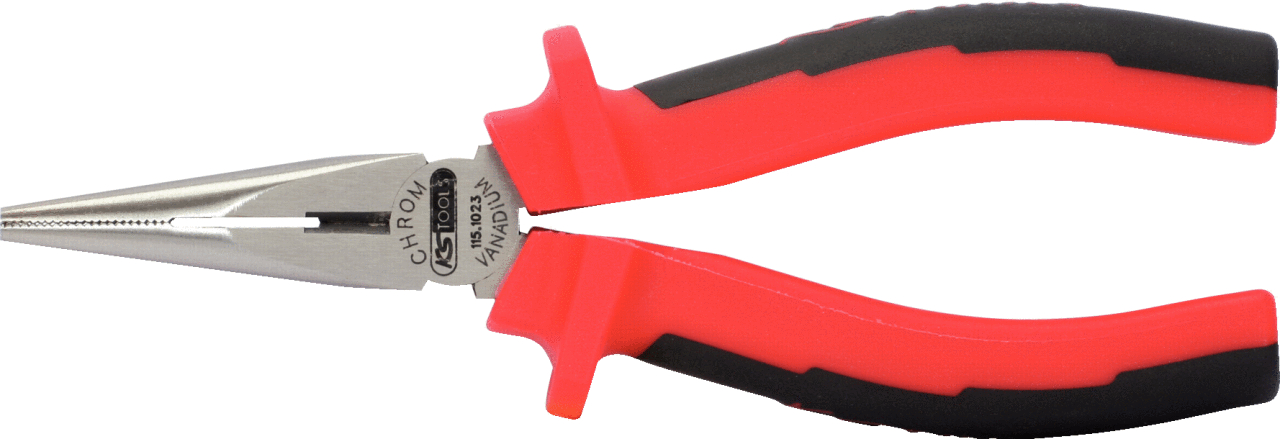 Pince à becs demi-ronde KS, à poignées bi-composants longueur 165 mm KS TOOLS - 115.1023