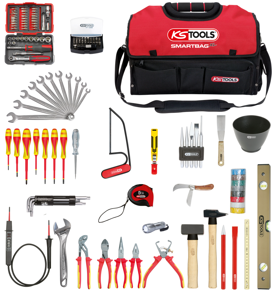 Composition d'outils électricien en sac SMARTBAG - 138 pièces KS TOOLS - 117.0138
