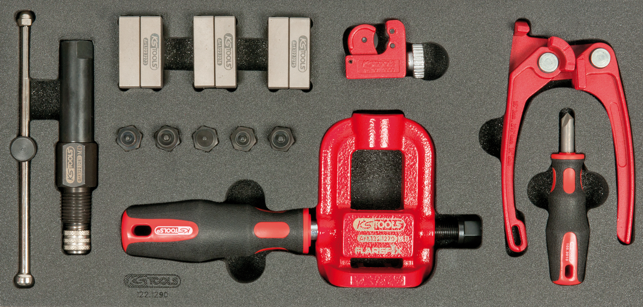 Appareil à collet pour durite de frein 16 pcs KS TOOLS 122.1290