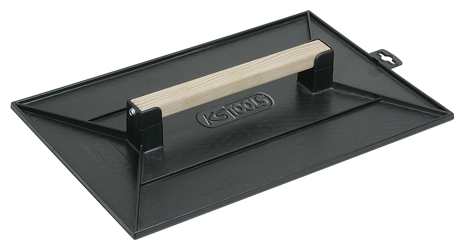 Taloche plastique noire - Poignée bois - Plateau alvéolé - 270x180 mm KS TOOLS - 144.0521