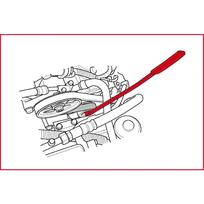 Clé 6 pans 8 mm pour embrayage de ventilateur et de poulie, spécfique Mercedes KSTOOLS - 1501303