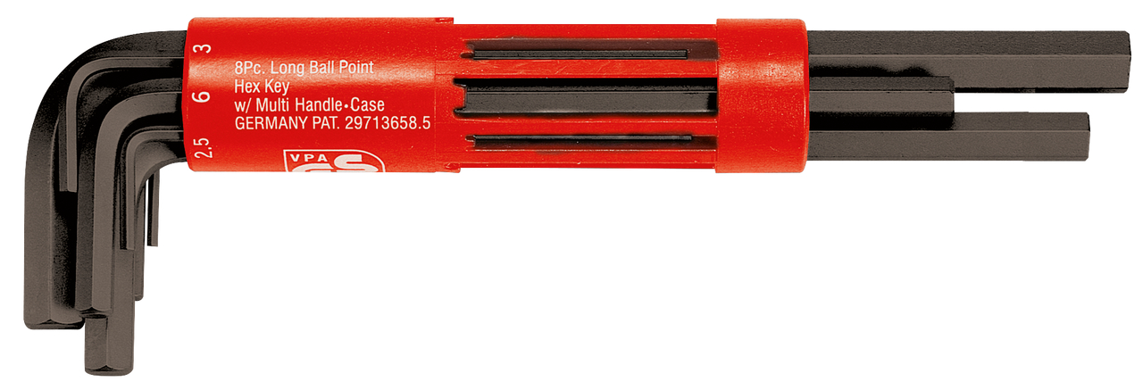 Jeu de clés mâles brunies longues 6 pans en pouces KS TOOLS - 151.2701