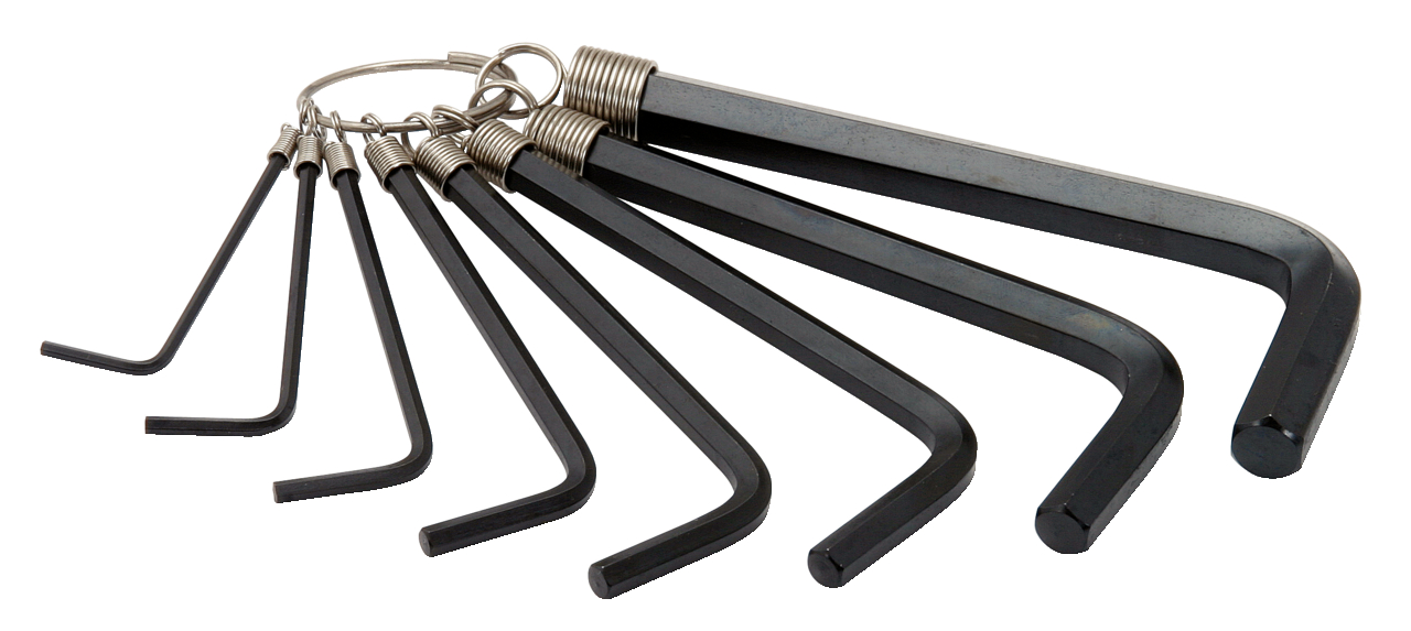 Jeu clés mâles 6 pans sur anneau, 8 pièces KS TOOLS - 151.3250