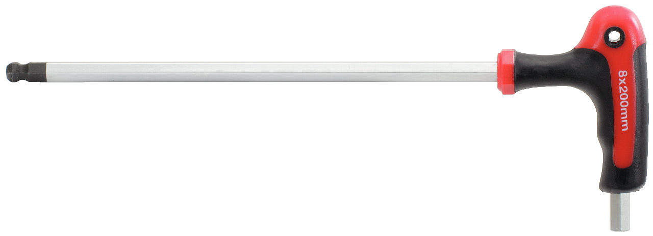 Clé mâle 6 pans à tête sphérique à poignée en T sur support, 3 mm KS TOOLS - 151.8132-E