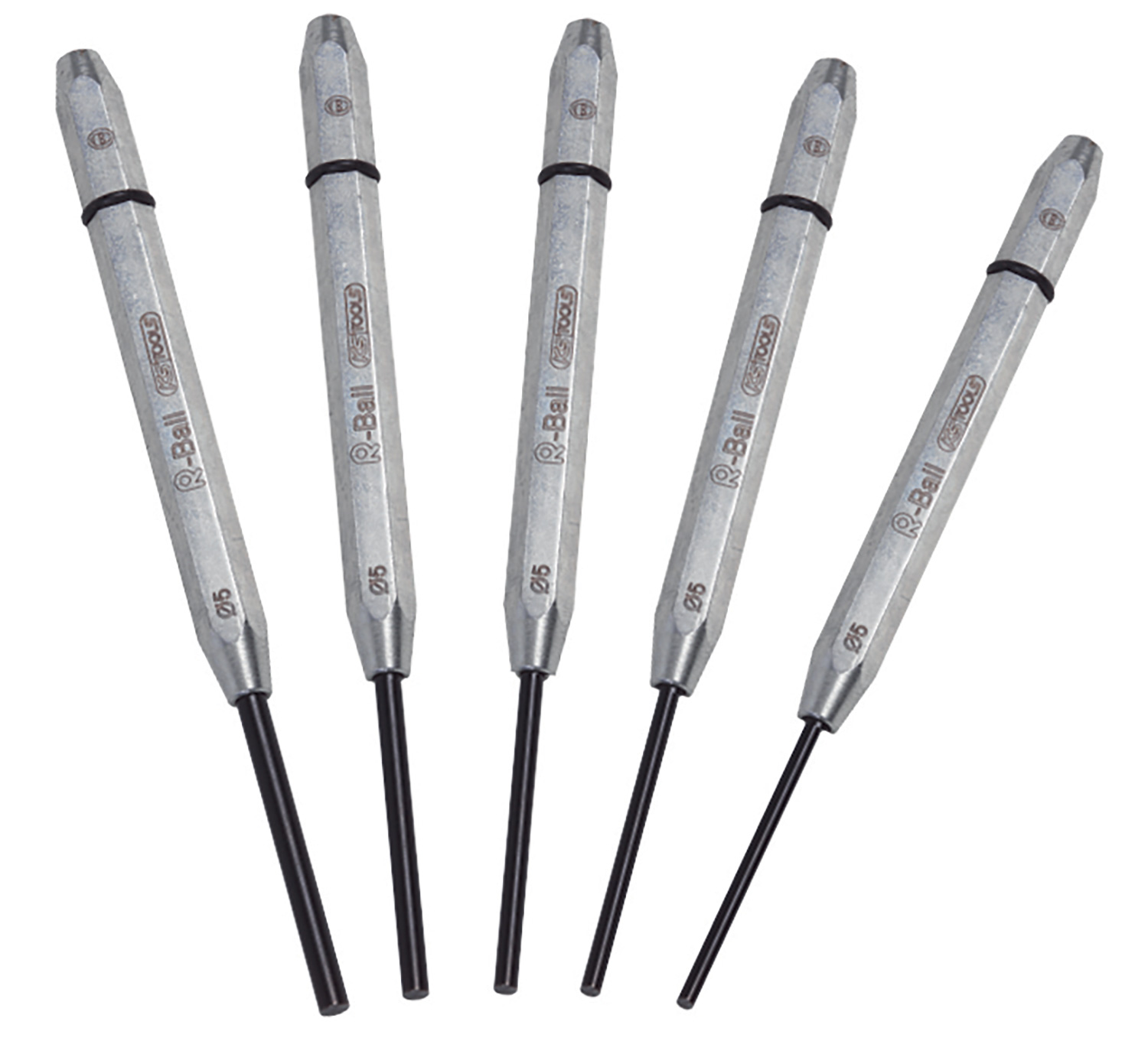 Jeu de 5 chasse-goupilles avec système R-Ball KS TOOLS - 156.0610