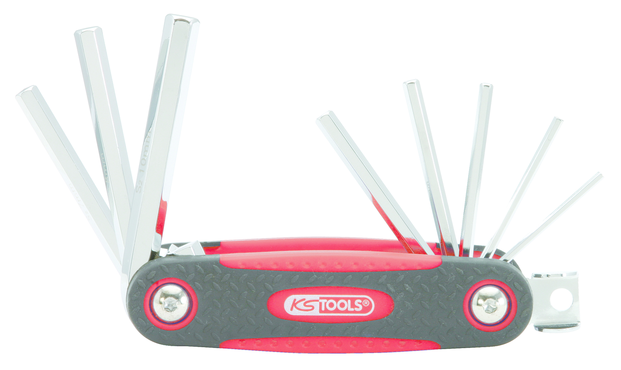Jeu de 8 clés mâles 6 pans sur monture KS TOOLS - 158.3540