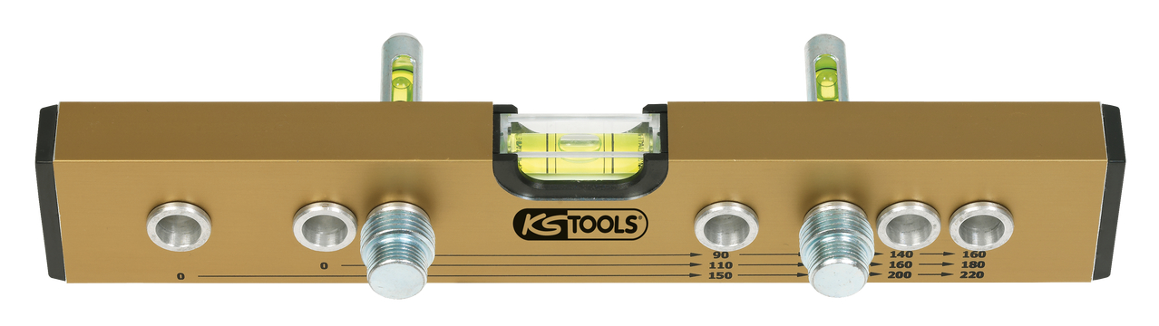 Niveau à entraxes normalisés en aluminium, L.246 mm KS TOOLS - 204.2000