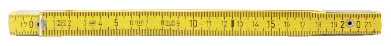 Mètre pliant jaune en bois, L.2 m KS TOOLS - 300.0060