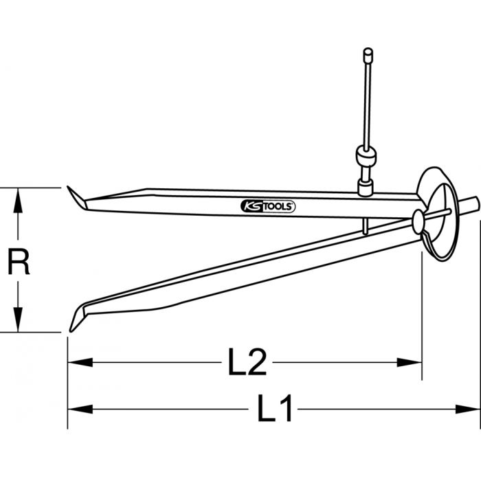 Compas d’intérieur à ressort, rayon 245 mm KSTOOLS - 3000423